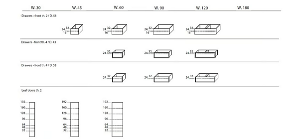 Modularer Stauraum-Wandcontainer aus Holz Cappellini Flexi Container Fabrik Cappellini aus Italien. Foto №20