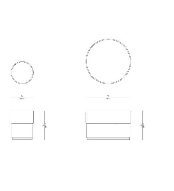 Poof ROSSATO RHC-13 Fabrik ROSSATO aus Italien. Foto №7