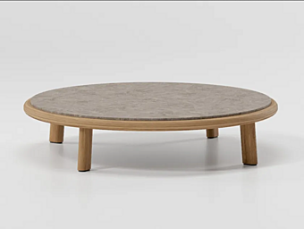 Niedriger runder Couchtisch aus Aluminium KETTAL GIRO