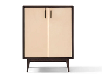 Holz und Leder Highboard mit Türen AMURA Theo AM009.474 Holz und Leder Highboard mit Türen AMURA Theo AM009.474 Fabrik AMURA aus Italien