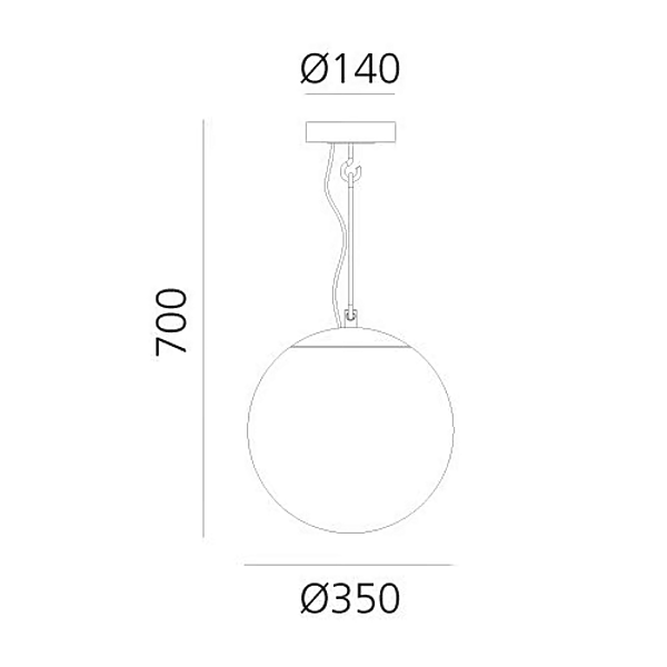 LED-Deckenlampe aus geblasenem Glas Artemide NH 1284010A, 1285010A , 1286010A Fabrik Artemide aus Italien. Foto №7