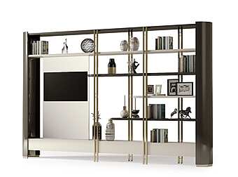 Offenes Bücherregal mit TV-Ständer aus Holz Bizzotto Italia Ikat