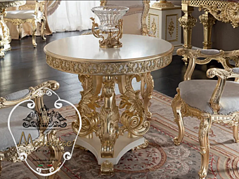 Runder Holztisch Modenese Luxury Interiors 15102 Fabrik MODENESE GASTONE aus Italien