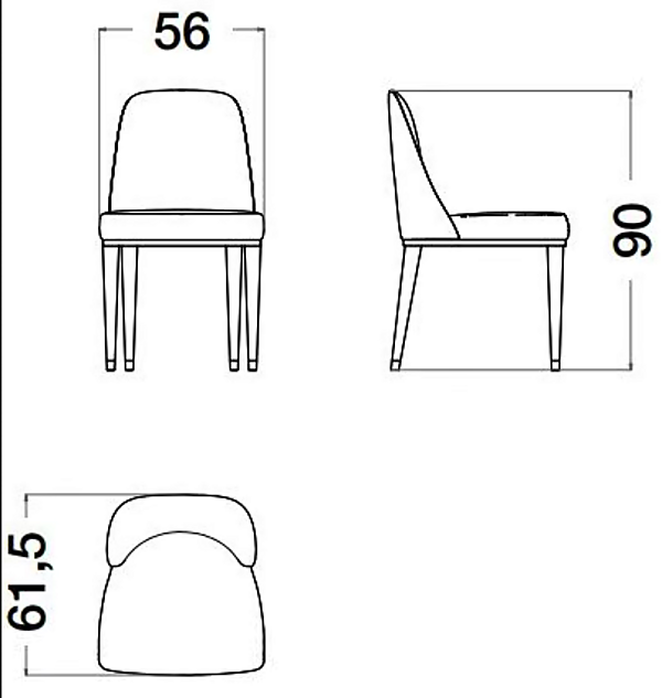 Sessel aus Leder mit gepolsterter Rückenlehne Cocoon CPRN HOMOOD C327/E, C328/E Fabrik CPRN HOMOOD aus Italien. Foto №5