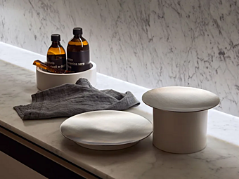 Aufbewahrungsbox aus Edelstahl und Holz Gemma AGAPE Fabrik Agape aus Italien