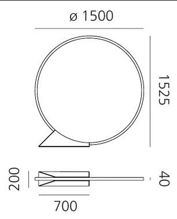 Stehlampe aus Aluminium mit LED Artemide O T071130, T071030, T071230 Fabrik Artemide aus Italien. Foto №21