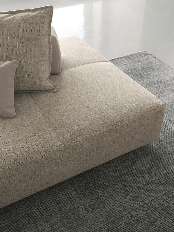 Ecksofa aus Stoff mit weicher Rückenlehne Flou Softbench Fabrik Flou aus Italien. Foto №8