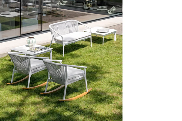 Zweisitzer Gartensofa aus pulverbeschichtetem Aluminium mit Rückenlehne VARASCHIN SMART 247D2, 247D2S, 247D2H Fabrik VARASCHIN aus Italien. Foto №5