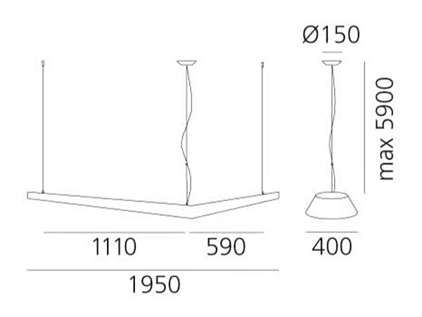 Pendelleuchte aus Polypropylen Mouette Artemide Fabrik Artemide aus Italien. Foto №14