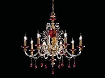 Кристальный люстра с элементами Swarovski Rubino Alicante L8 Euroluce Lampadari