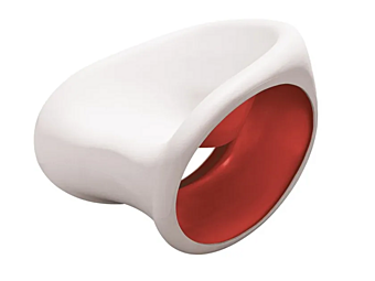 Schaukelstuhl aus Holz mit gepolsterter Rückenlehne Driade MT3 Fabrik Driade aus Italien