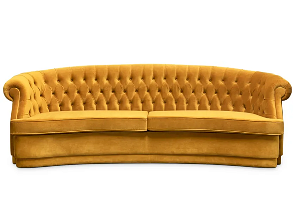 Dreisitzer Sofa mit gepolsterter Rückenlehne aus Samt BRABBU Maree II Fabrik BRABBU aus Italien. Foto №2