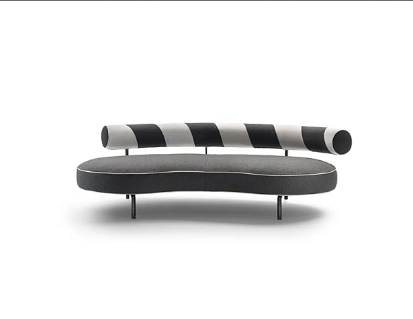 Kurvenförmiges Stoffsofa Supermax FLEXFORM Fabrik FLEXFORM aus Italien. Foto №2