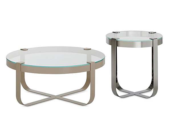 Runder Couchtisch aus Glas und Eisen Ring SABA Fabrik SABA aus Italien. Foto №2