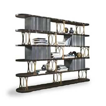 Offene Bücherregal aus Walnuss CARPANELLI Mistral Fabrik CARPANELLI aus Italien