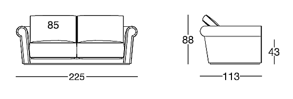 Sofa LONGHI (F. LLI LONGHI) W 540 Fabrik LONGHI (F.LLI LONGHI) aus Italien. Foto №3