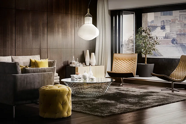 Hängelampe aus geblasenem Glas Aerostat Fabbian Fabrik Fabbian aus Italien. Foto №10