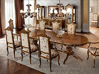 Esstisch aus Massivholz Modenese Luxury Interiors 12137 Fabrik MODENESE GASTONE aus Italien