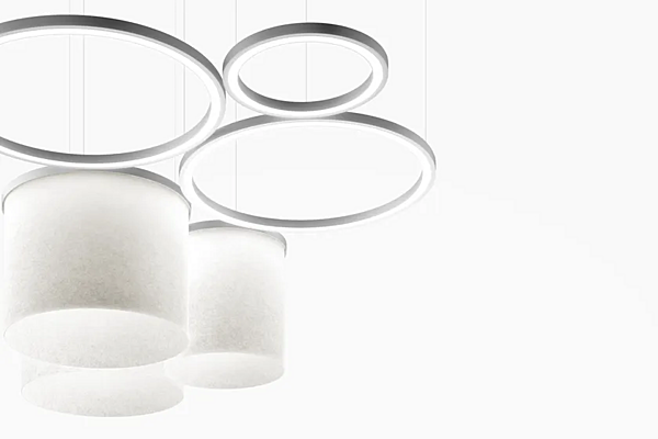 Dimmable Pendelleuchte aus Glas Artemide Ripple Cluster Fabrik Artemide aus Italien. Foto №4