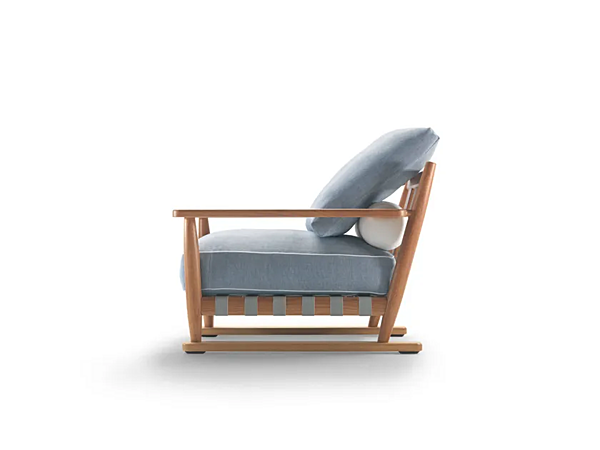 Gartenarmchair mit Armlehnen aus Iroko FLEXFORM Meriggio Fabrik FLEXFORM aus Italien. Foto №5