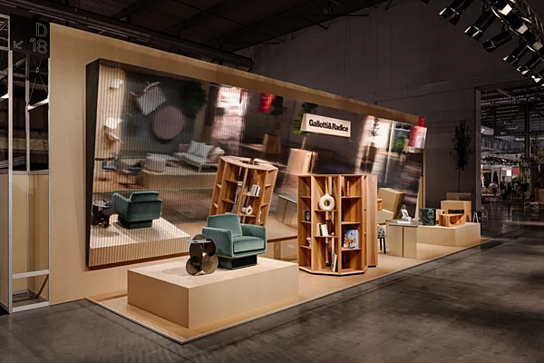 Wandregal aus Walnuss mit Trennfunktion Gallotti&Radice PRISM Fabrik Gallotti & Radice aus Italien. Foto №16