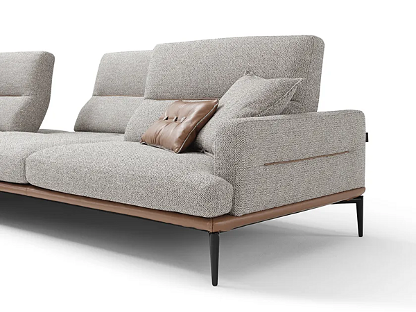 Dreisitzer Sofas mit Chaiselongue aus Stoff Egoitaliano Feng Fabrik Egoitaliano aus Italien. Foto №2