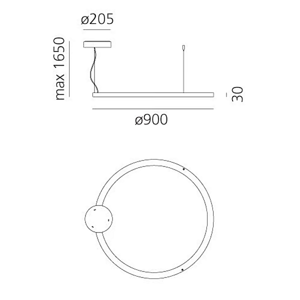 Dimmbare Pendelleuchte Ripple Artemide Fabrik Artemide aus Italien. Foto №11