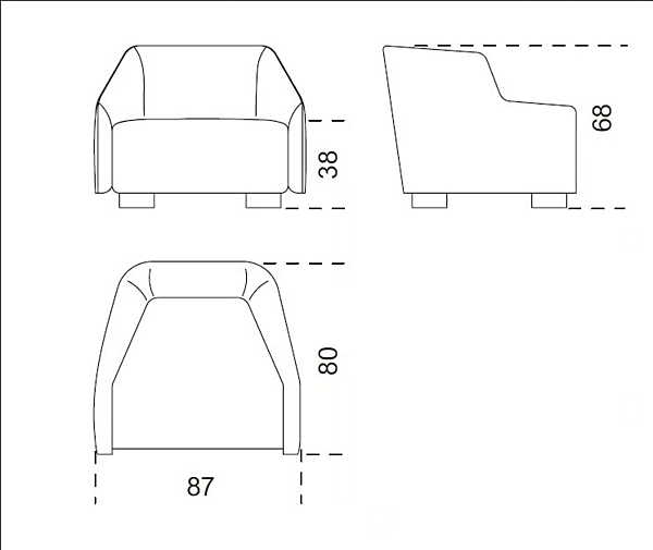 Sessel mit Armlehnen aus Stoff Gallotti&Radice FIRST Fabrik Gallotti & Radice aus Italien. Foto №4