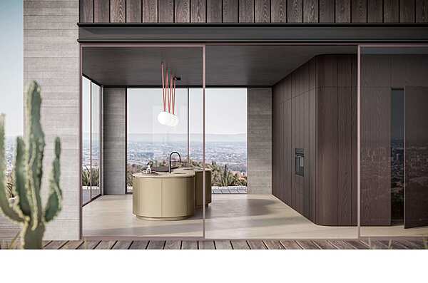 Küche Aster Cucine Domina Olmo Brown Opaco Fabrik Aster Cucine aus Italien. Foto №2