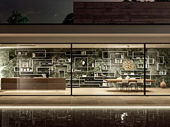 Sektionale Bücherregal aus Holz LAGO Lagolinea 1216 Sektionale Bücherregal aus Holz LAGO Lagolinea 1216 Fabrik LAGO aus Italien