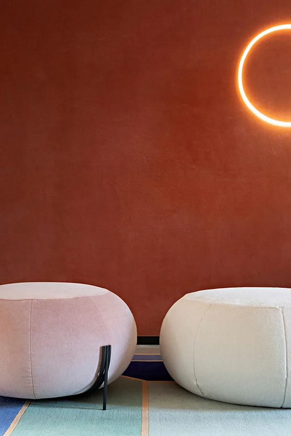 Runder Stoffhocker mit abnehmbarem Bezug Geo Saba Fabrik SABA aus Italien. Foto №5