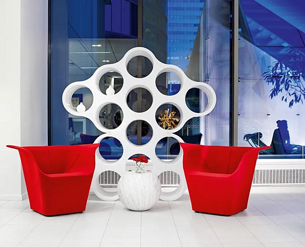 Modularer Bücherregal aus Polyethylen beidseitig Cappellini Cloud C5_1 Fabrik Cappellini aus Italien. Foto №3