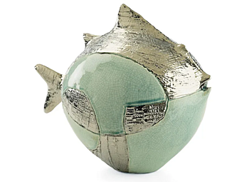 Keramische Skulptur Pop Globe Fisch MARIONI 00103