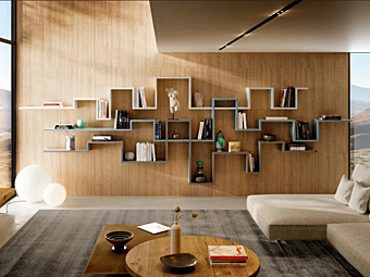 Sektionale Bücherregal aus Holz LAGO Lagolinea 1222 Sektionale Bücherregal aus Holz LAGO Lagolinea 1222 Fabrik LAGO aus Italien
