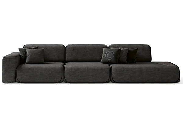 Dreisitzer Stoffsofa mit gepolsterter Rückenlehne CPRN HOMOOD Starlight ST736 + ST733, ST736+ST734 Fabrik CPRN HOMOOD aus Italien. Foto №1