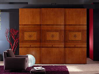 Kleiderschrank aus Holz mit floralem Design CARPANELLI Floreale Fabrik CARPANELLI aus Italien
