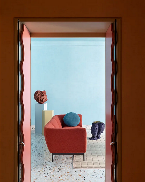 Ecksofa aus Stoff mit weicher Rückenlehne Saba Rendez Vous Fabrik SABA aus Italien. Foto №16