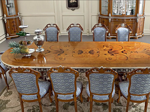 Ovaler Tisch aus Holz Modenese Luxury Interiors 13139 Fabrik MODENESE GASTONE aus Italien. Foto №4