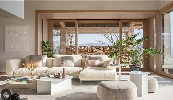 Ecksofa aus Stoff mit weicher Rückenlehne Flou Olivier Fabrik Flou aus Italien. Foto №8