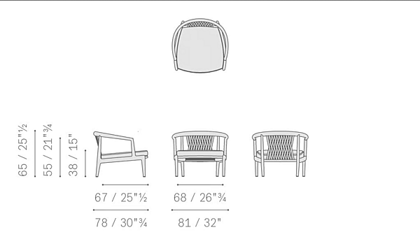 Teak Gartenarmstuhl mit Armlehnen POLTRONA FRAU The Secret Garden Fabrik POLTRONA FRAU aus Italien. Foto №17