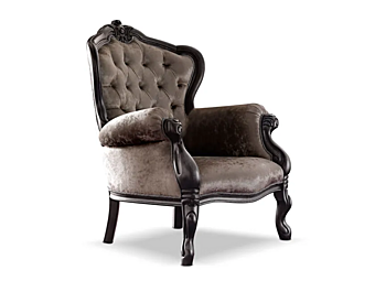 Polsterarmchair mit Armlehnen aus Stoff Cortezari Gemma