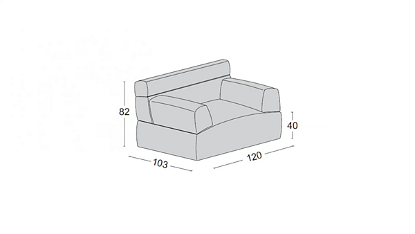 Ecksofa aus Stoff mit weicher Rückenlehne CASAMILANO COZY Fabrik CASAMILANO aus Italien. Foto №12