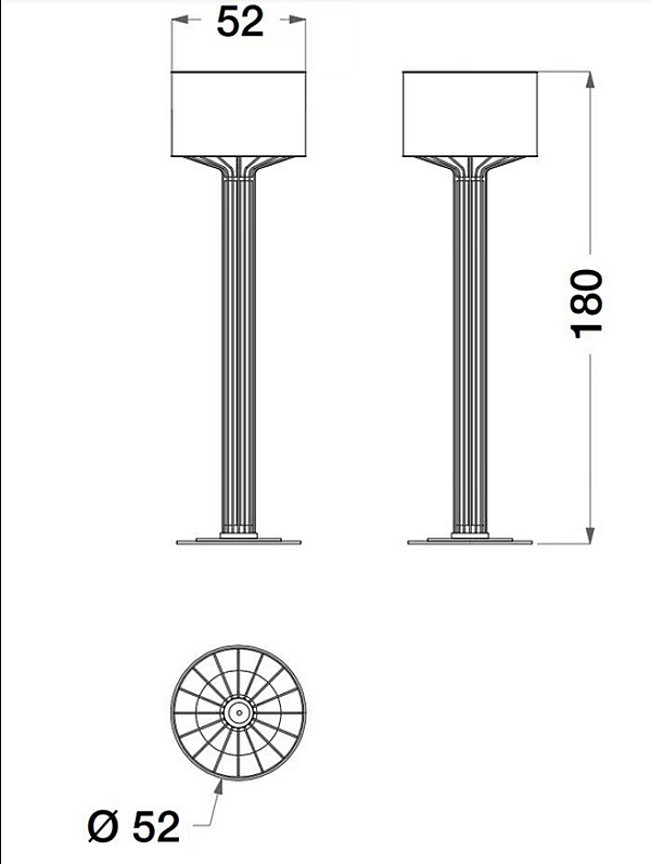 Stehlampe aus Metall mit Libellenmotiv CPRN HOMOOD D685 Fabrik CPRN HOMOOD aus Italien. Foto №4