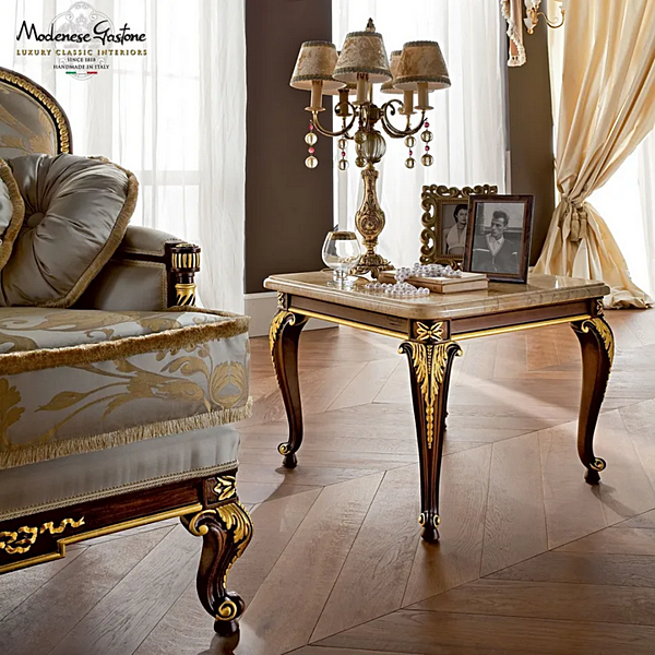 Quadratischer Couchtisch aus Holz Modenese Luxury Interiors 12622 Fabrik MODENESE GASTONE aus Italien. Foto №2