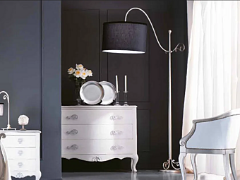 Stehlampe aus Metall mit Stoffschirm CORTEZARI ESTER ROLL