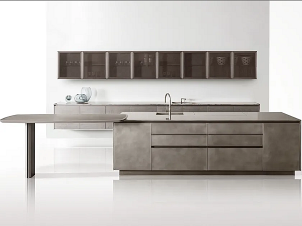 Holz Einbauküche mit integrierten Griffen GIORGETTI GK 02 Fabrik GIORGETTI aus Italien. Foto №1