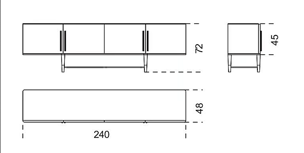 Holzsideboard mit Türen Gallotti Radice Tama Fabrik Gallotti & Radice aus Italien. Foto №4