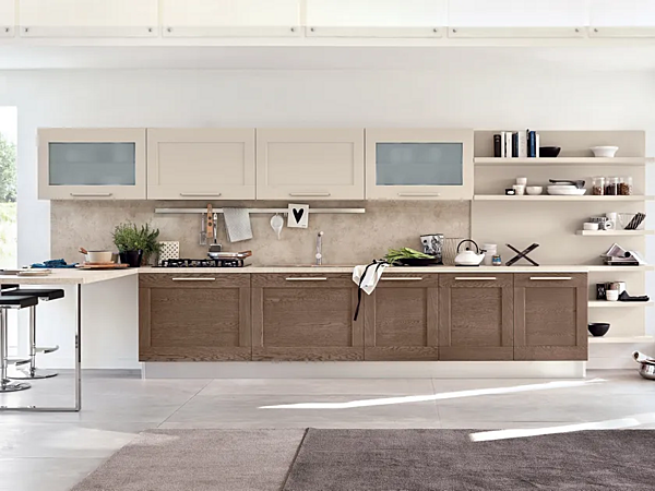 Holzküche mit linearer Gestaltung LUBE CUCINE LINEAR 02 Fabrik LUBE CUCINE aus Italien. Foto №1