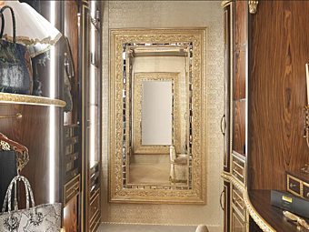 Rechteckiger Wandspiegel aus Glas Modenese Luxury Interiors 14663 Rechteckiger Wandspiegel aus Glas Modenese Luxury Interiors 14663 Fabrik MODENESE GASTONE aus Italien