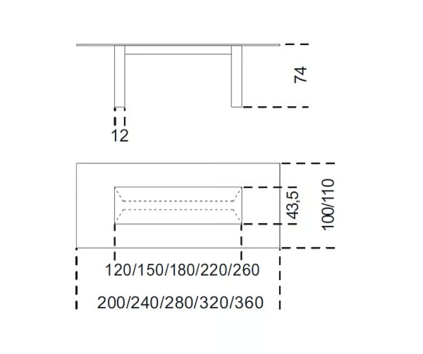 Schreibtisch aus Holz und Glas Dolm Gallotti&Radice Fabrik Gallotti & Radice aus Italien. Foto №7
